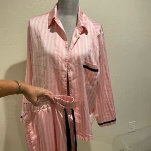 Victoria's Secret Pink Satin Pajama Set